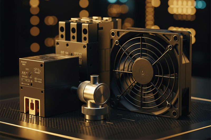 Componentes eletromecânicos para automação e controle industrial eletrônicas