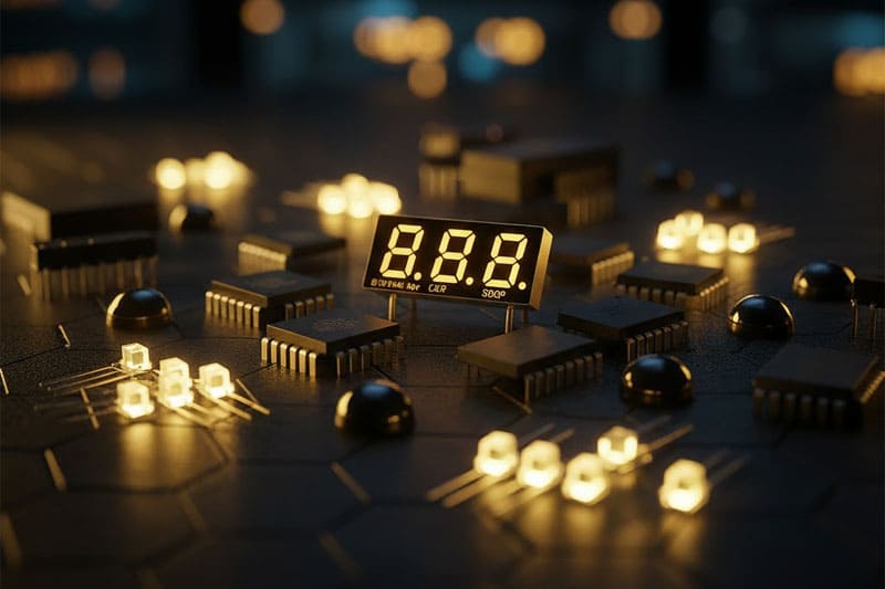 Componentes optoeletrônicos e displays para automação industrial